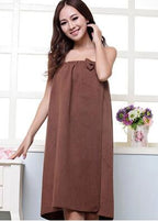 Women Microfiber Bath Towel Bath Robe Bathrobe Body Spa Bath Bow Wrap Towel Super Absorbent Bath Gown U0986