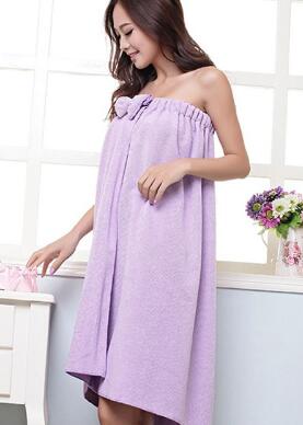 Women Microfiber Bath Towel Bath Robe Bathrobe Body Spa Bath Bow Wrap Towel Super Absorbent Bath Gown U0986