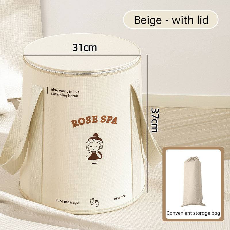 Foldable foot bath bag foot bath basin deep barrel over calf dormitory fumigation foot bath barrel household portable foot bath