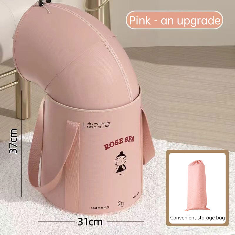 Foldable foot bath bag foot bath basin deep barrel over calf dormitory fumigation foot bath barrel household portable foot bath