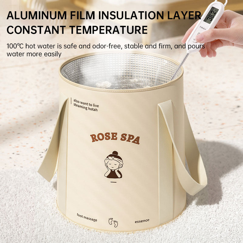 Foldable foot bath bag foot bath basin deep barrel over calf dormitory fumigation foot bath barrel household portable foot bath